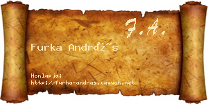 Furka András névjegykártya