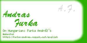 andras furka business card
